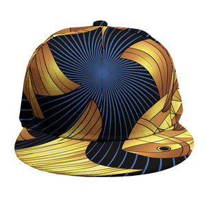 Golden Pisces Zodiac Sign Print Snapback Cap