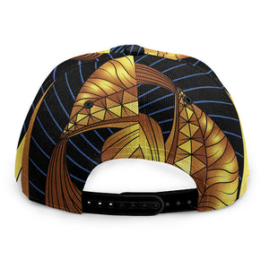 Golden Pisces Zodiac Sign Print Snapback Cap