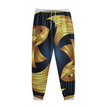 Golden Pisces Zodiac Sign Print Sweatpants