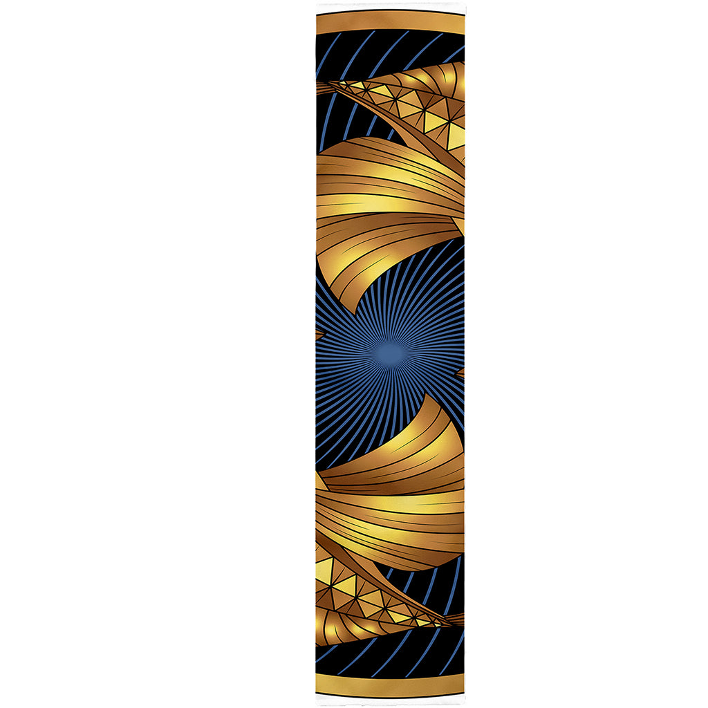 Golden Pisces Zodiac Sign Print Table Runner