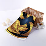 Golden Pisces Zodiac Sign Print Towel
