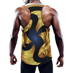 Golden Pisces Zodiac Sign Print Training Tank Top