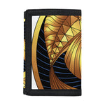 Golden Pisces Zodiac Sign Print Trifold Wallet