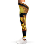 Golden Pisces Zodiac Sign Print Women's Leggings