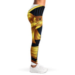Golden Pisces Zodiac Sign Print Women's Leggings