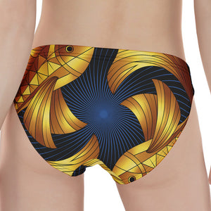 Golden Pisces Zodiac Sign Print Women's Panties