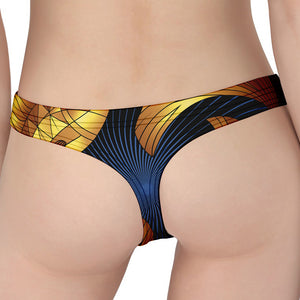 Golden Pisces Zodiac Sign Print Women's Thong