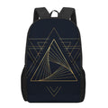 Golden Pyramid Print 17 Inch Backpack