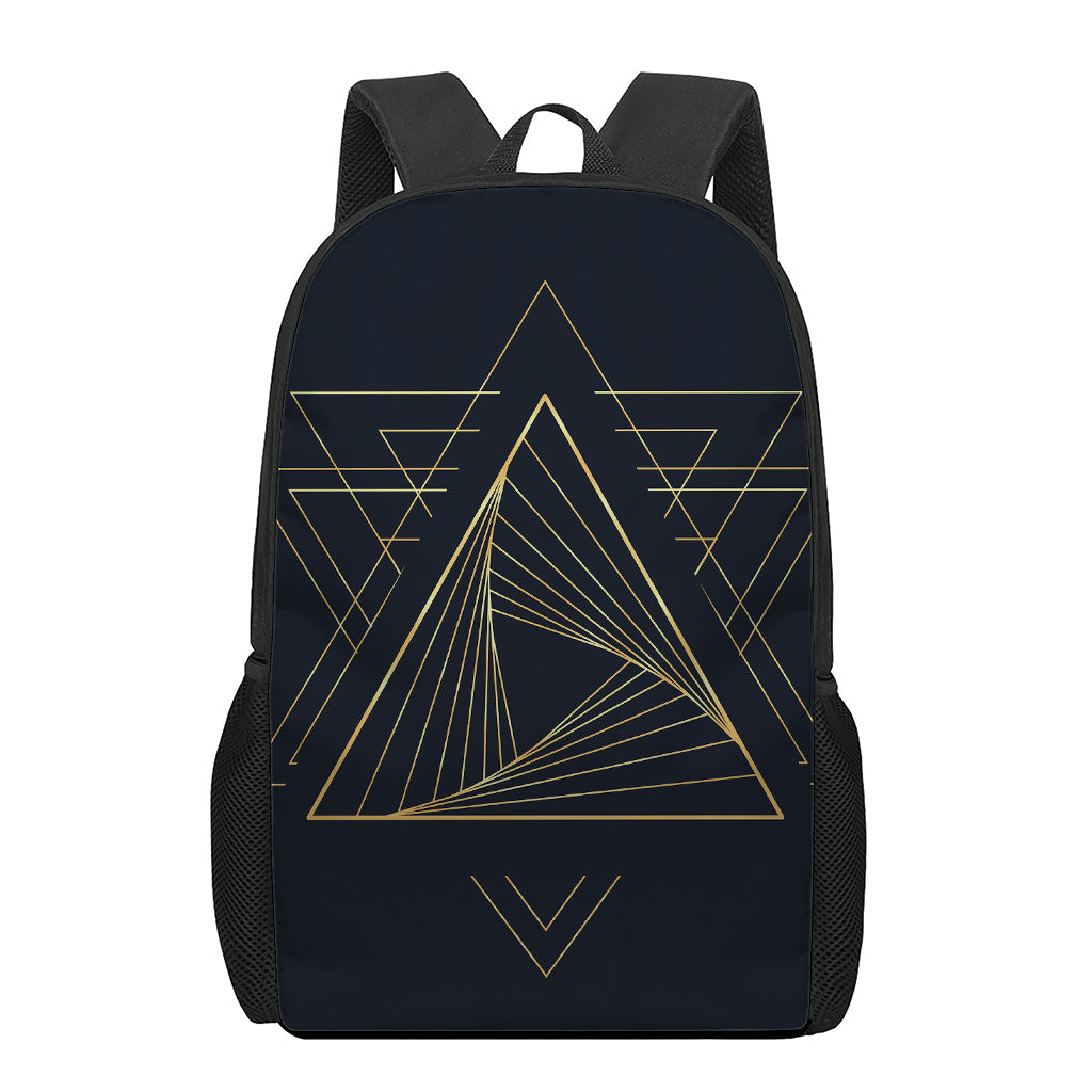 Golden Pyramid Print 17 Inch Backpack