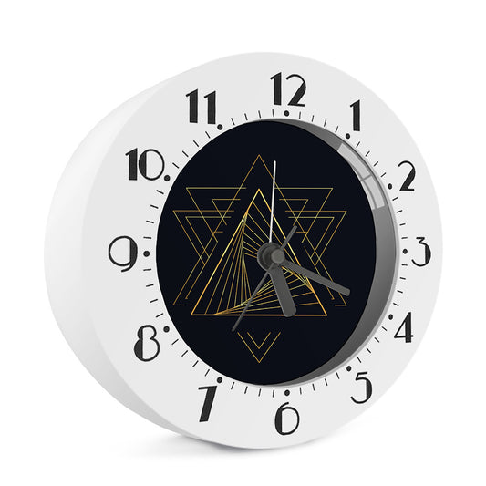 Golden Pyramid Print Alarm Clock