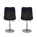 Golden Pyramid Print Bar Stool Covers