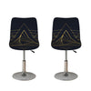 Golden Pyramid Print Bar Stool Covers