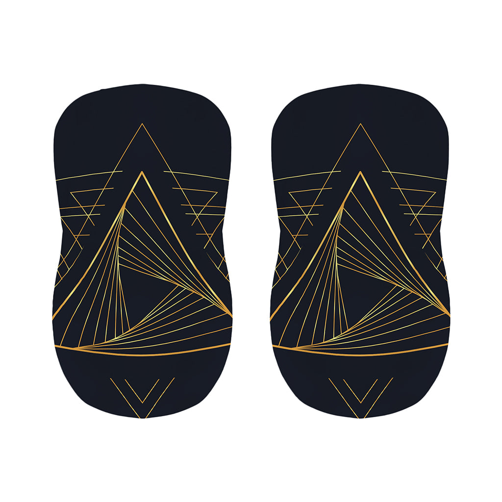 Golden Pyramid Print Bar Stool Covers
