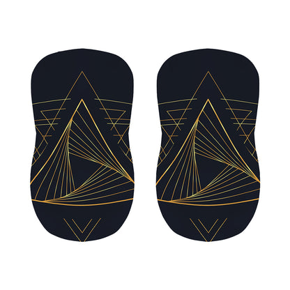 Golden Pyramid Print Bar Stool Covers
