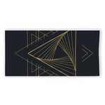 Golden Pyramid Print Beach Towel