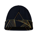 Golden Pyramid Print Beanie