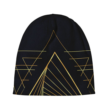 Golden Pyramid Print Beanie