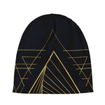 Golden Pyramid Print Beanie