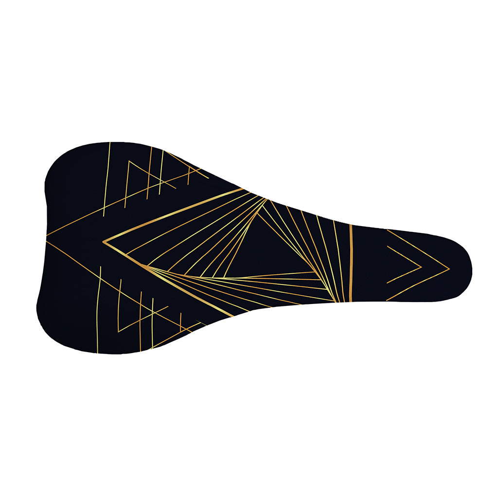 Golden Pyramid Print Bicycle Seat Cover