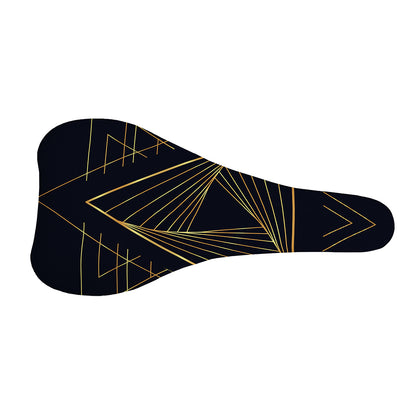 Golden Pyramid Print Bicycle Seat Cover