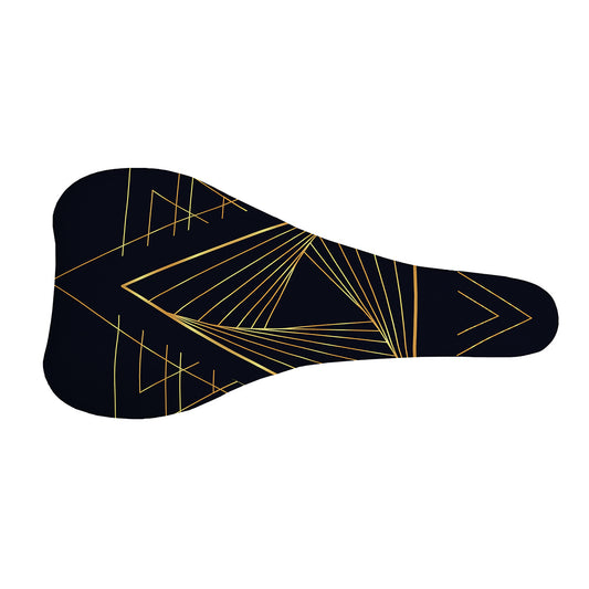 Golden Pyramid Print Bicycle Seat Cover