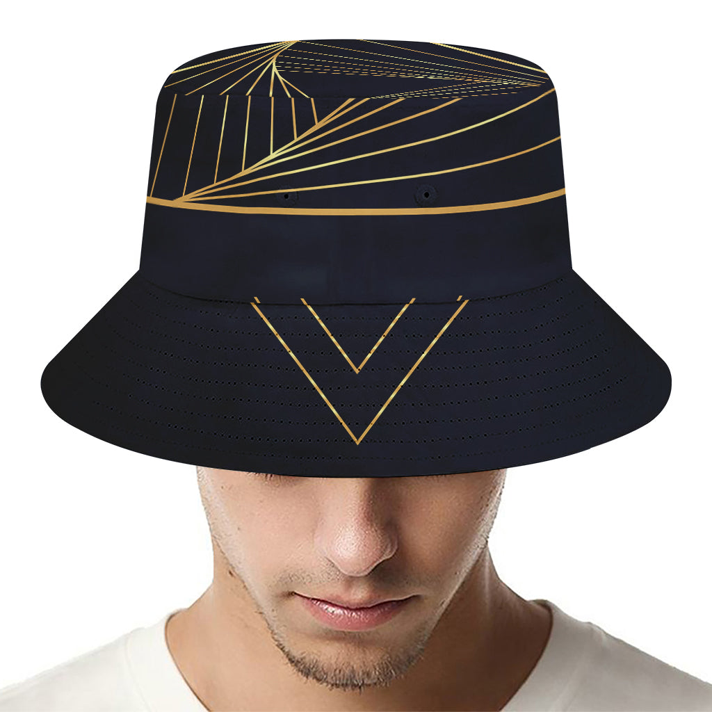 Golden Pyramid Print Bucket Hat