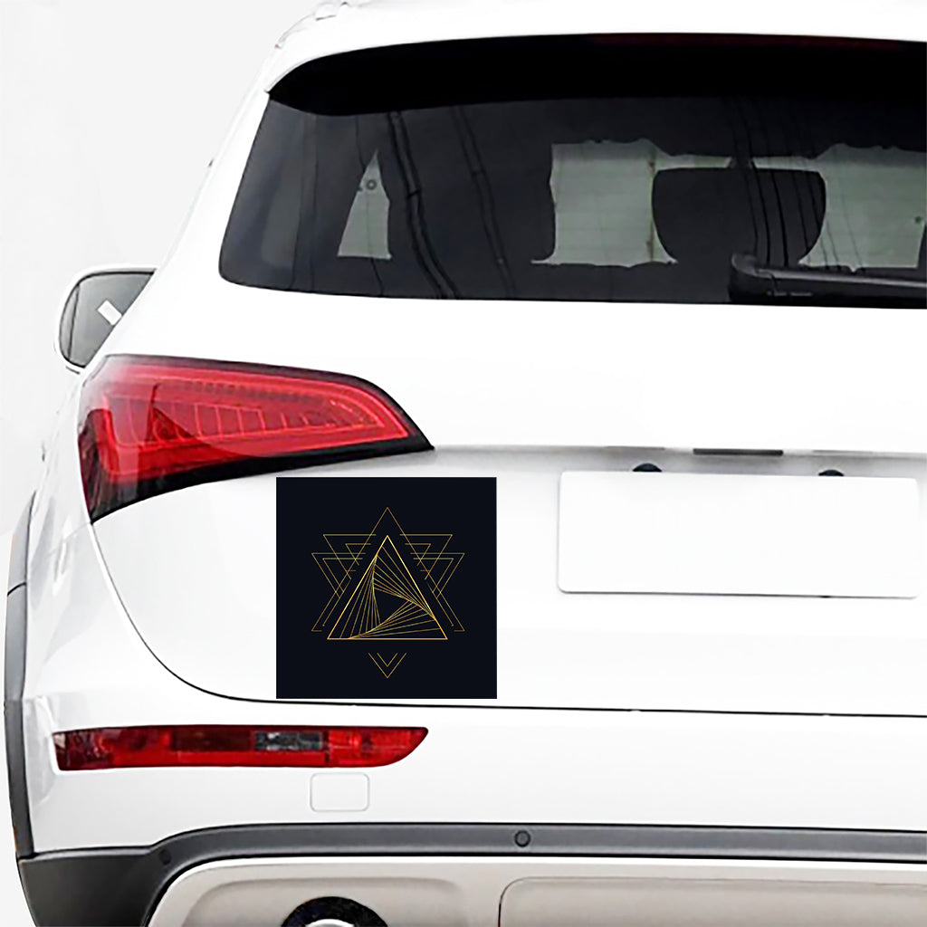 Golden Pyramid Print Car Sticker