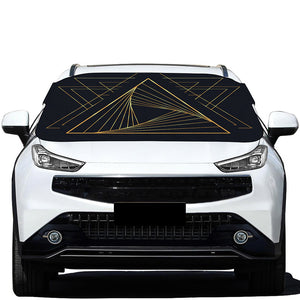 Golden Pyramid Print Car Windshield Snow Cover