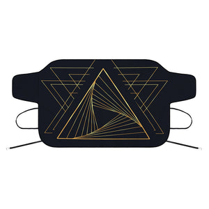 Golden Pyramid Print Car Windshield Snow Cover