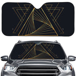 Golden Pyramid Print Car Windshield Sun Shade