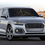 Golden Pyramid Print Car Windshield Sun Shade