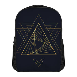 Golden Pyramid Print Casual Backpack