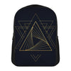 Golden Pyramid Print Casual Backpack