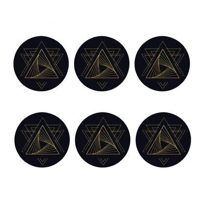 Golden Pyramid Print Coaster Set