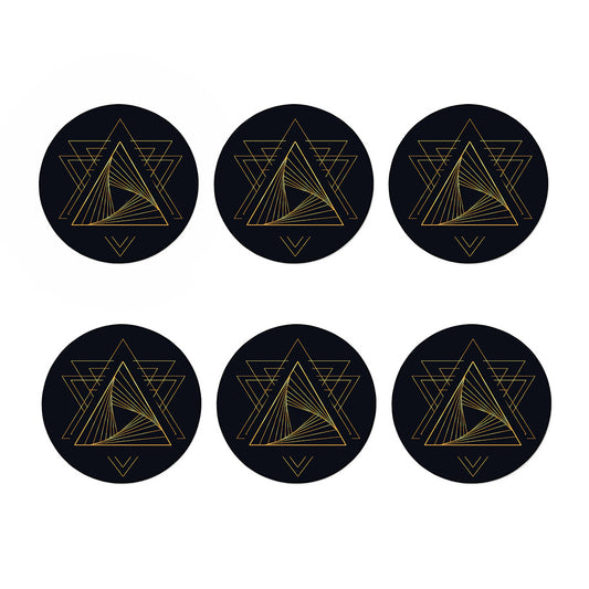 Golden Pyramid Print Coaster Set