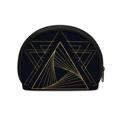 Golden Pyramid Print Coin Purse