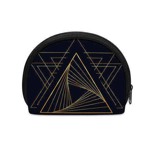 Golden Pyramid Print Coin Purse