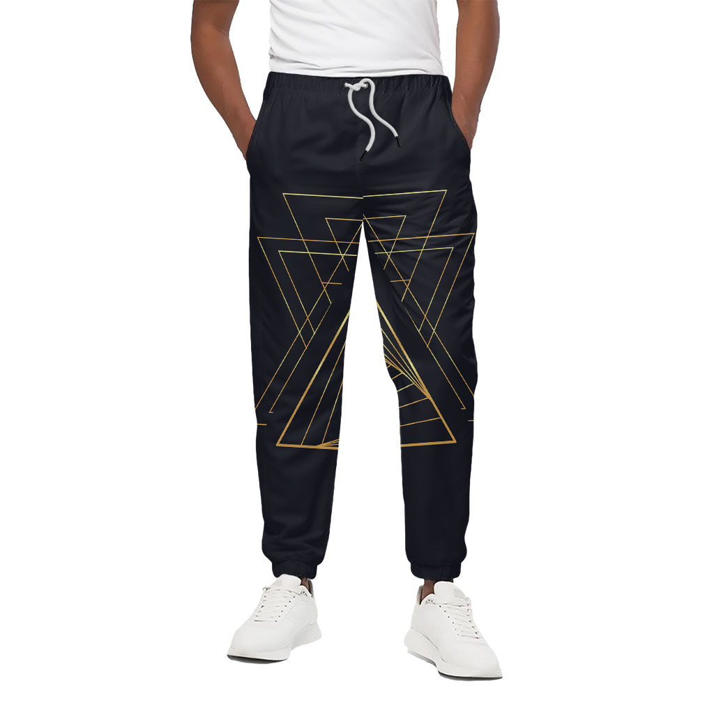 Golden Pyramid Print Cotton Pants