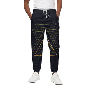 Golden Pyramid Print Cotton Pants