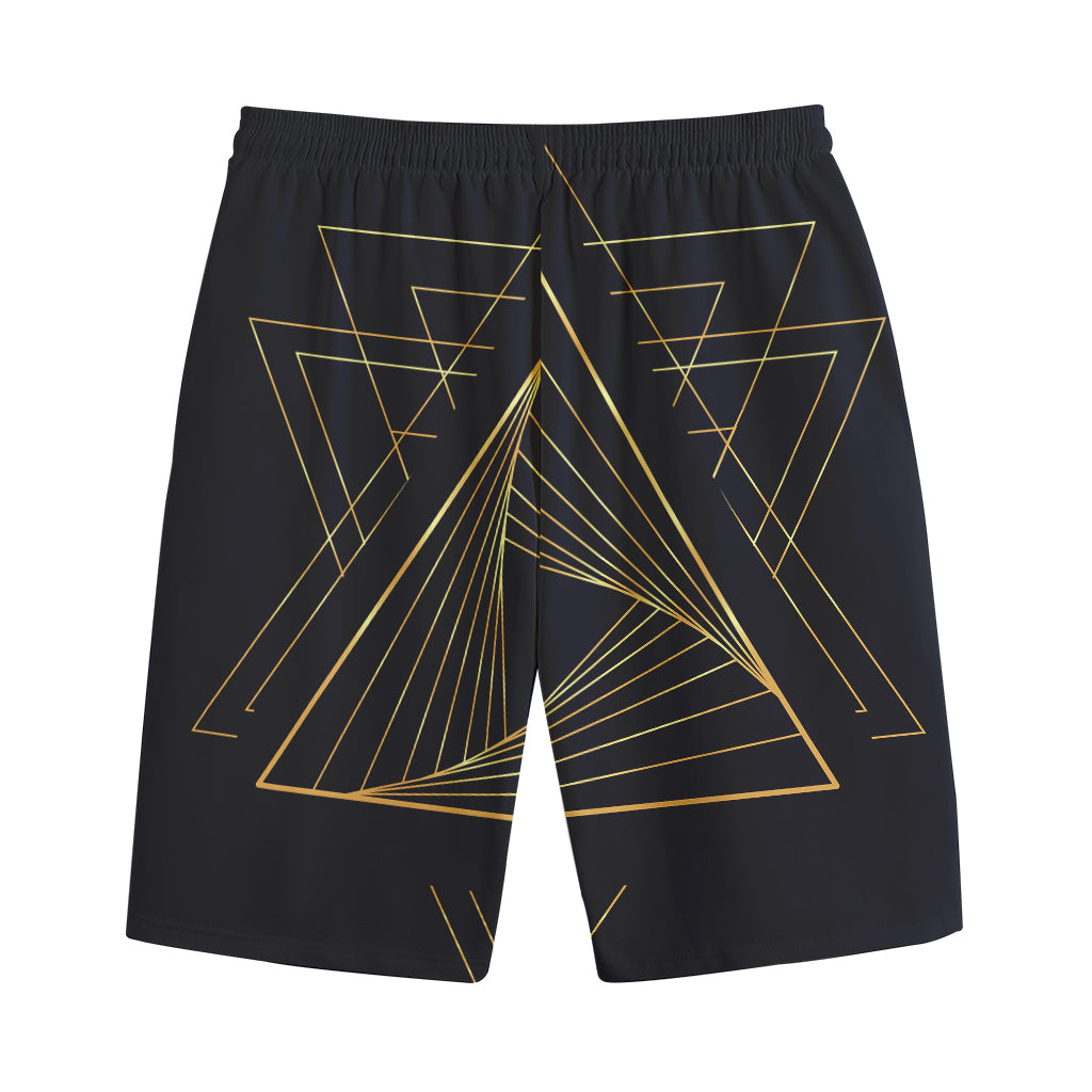 Golden Pyramid Print Cotton Shorts