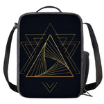 Golden Pyramid Print Crossbody Lunch Bag