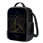 Golden Pyramid Print Crossbody Lunch Bag