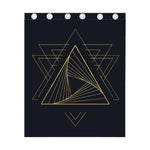 Golden Pyramid Print Curtain