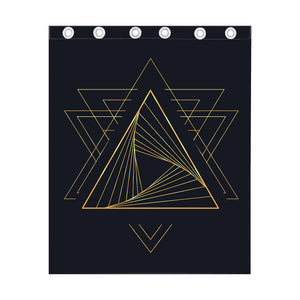 Golden Pyramid Print Curtain