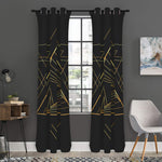 Golden Pyramid Print Curtain