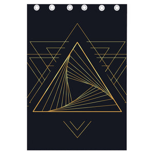 Golden Pyramid Print Curtain