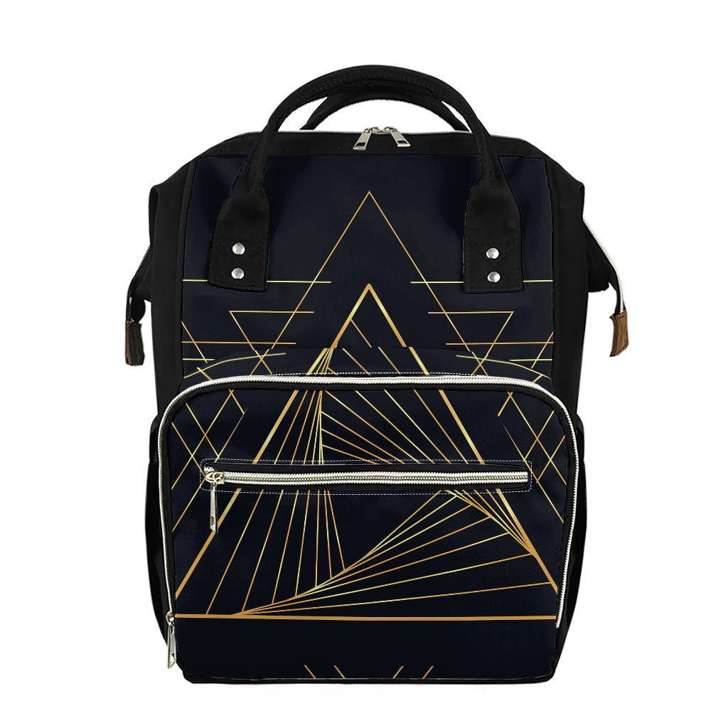 Golden Pyramid Print Diaper Bag