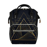 Golden Pyramid Print Diaper Bag