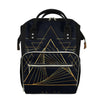 Golden Pyramid Print Diaper Bag