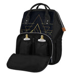 Golden Pyramid Print Diaper Bag